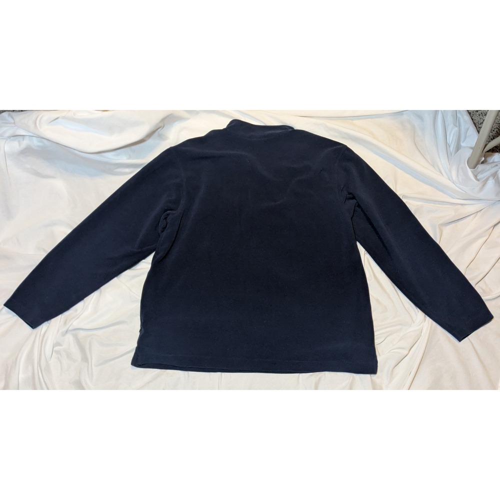 L.L. Bean Men's Blue‎ 1/4 Zip Waffle Knit Long Sleeve Sweater Size Large-Reg - Picture 2 of 4